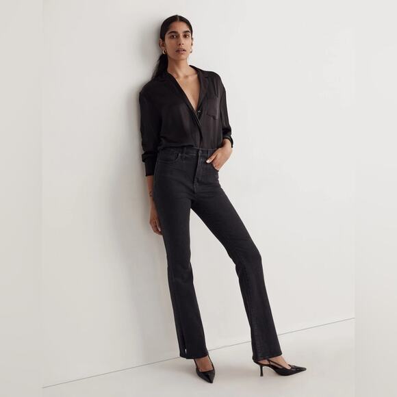 Madewell Skinny Flare Jeans in Bellhaven Wash Slit-Hem Edition Size 26 - Picture 1 of 7